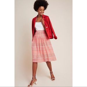 Anthropologie Harmonia Plaid A-Line Midi Skirt 4